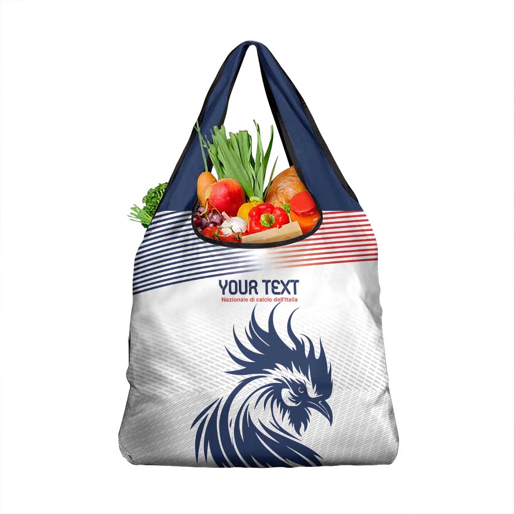 Custom France Football Grocery Bag Les Bleus Rooster Sporty Style