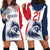 Custom France Football Hoodie Dress Les Bleus Rooster Sporty Style - Wonder Print Shop