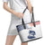 Custom France Football Leather Tote Bag Les Bleus Rooster Sporty Style - Wonder Print Shop