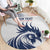 Custom France Football Round Carpet Les Bleus Rooster Sporty Style