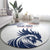 Custom France Football Round Carpet Les Bleus Rooster Sporty Style