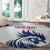 Custom France Football Round Carpet Les Bleus Rooster Sporty Style