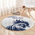 Custom France Football Round Carpet Les Bleus Rooster Sporty Style