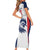 Custom France Football Short Sleeve Bodycon Dress Les Bleus Rooster Sporty Style - Wonder Print Shop