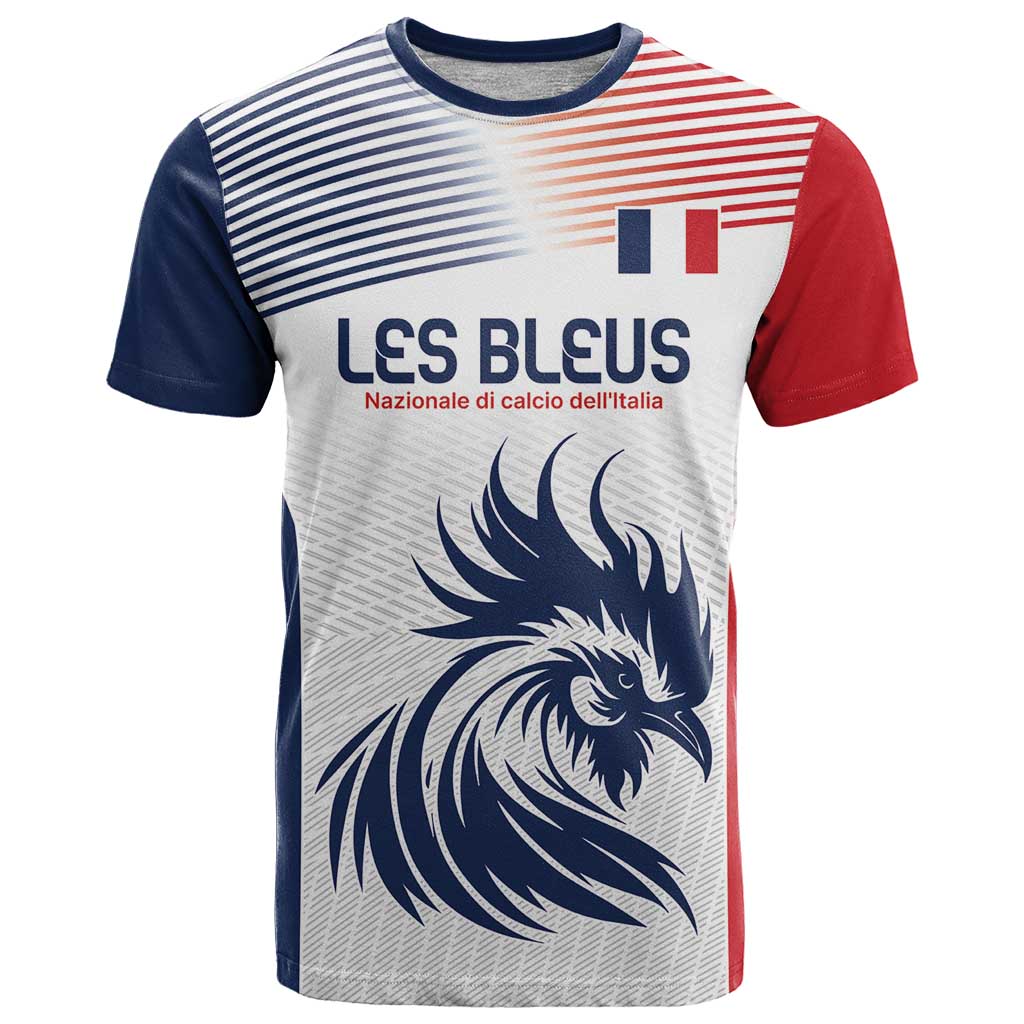 Custom France Football T Shirt Les Bleus Rooster Sporty Style - Wonder Print Shop