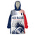 Custom France Football Wearable Blanket Hoodie Les Bleus Rooster Sporty Style - Wonder Print Shop