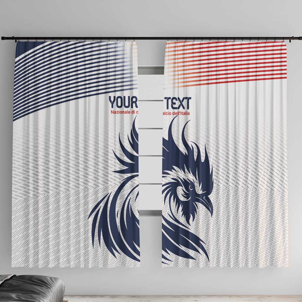 Custom France Football Window Curtain Les Bleus Rooster Sporty Style - Wonder Print Shop