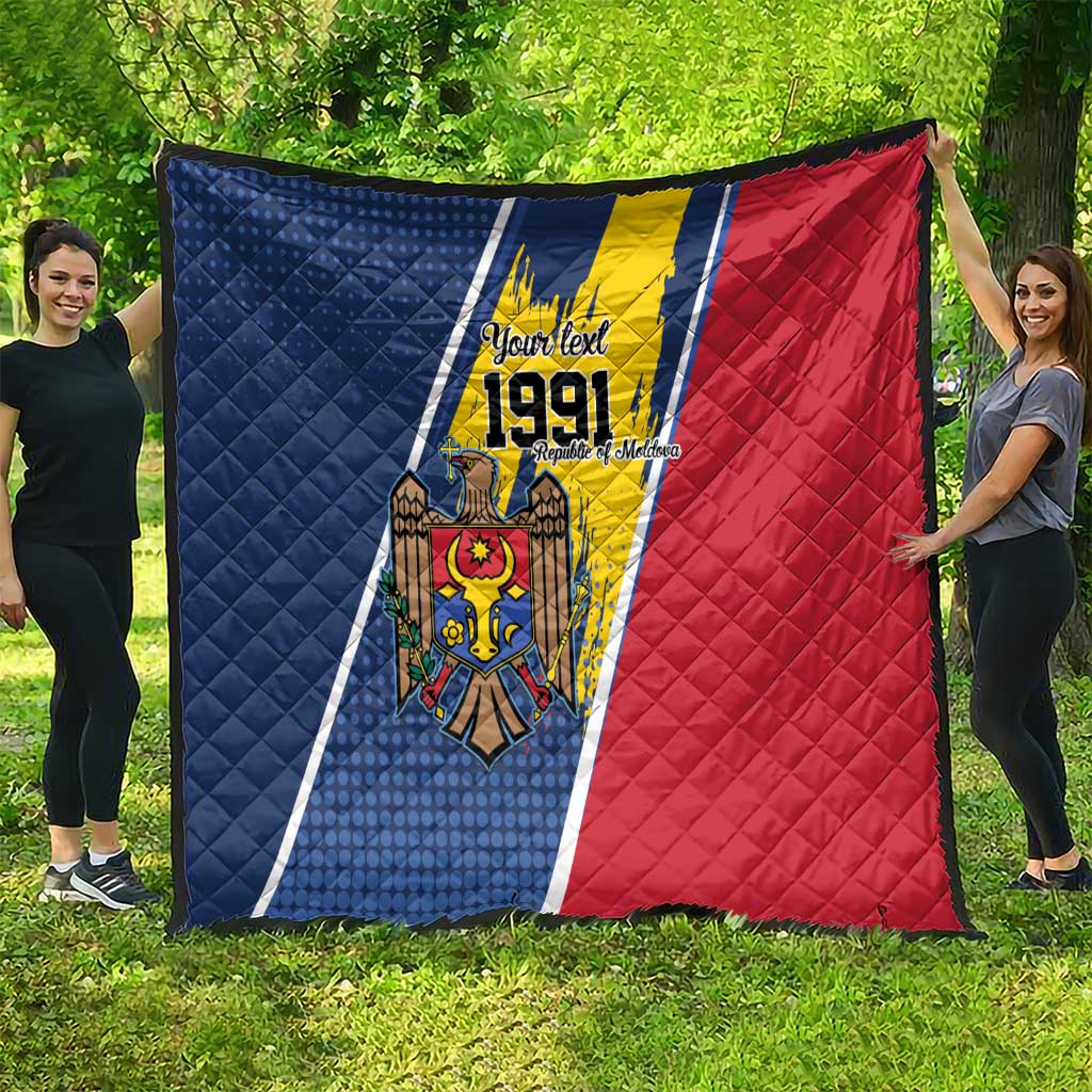 Personalized Moldova Independence Day 1991 Quilt One People One Nation - Wonder Print Shop
