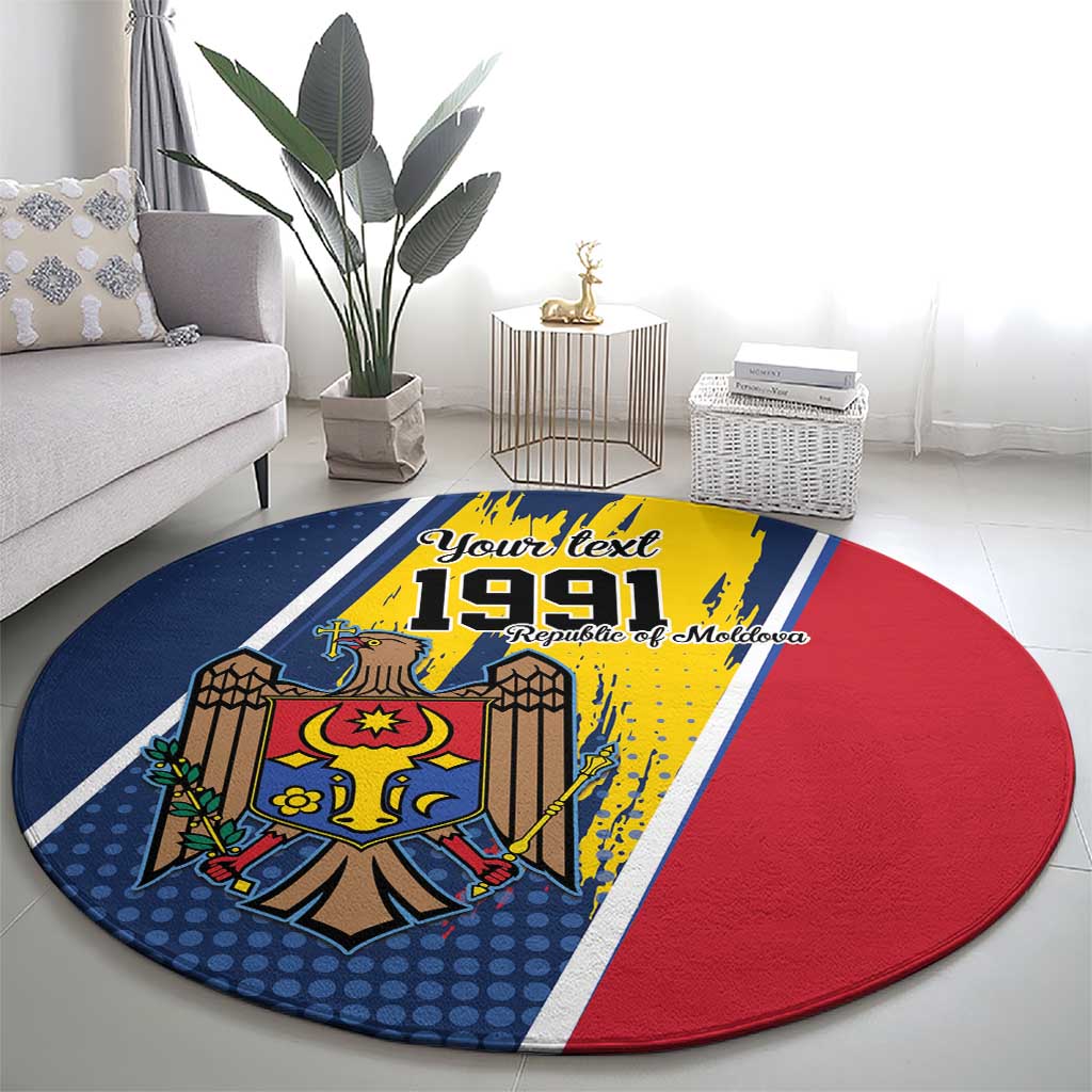 Personalized Moldova Independence Day 1991 Round Carpet One People One Nation - Wonder Print Shop