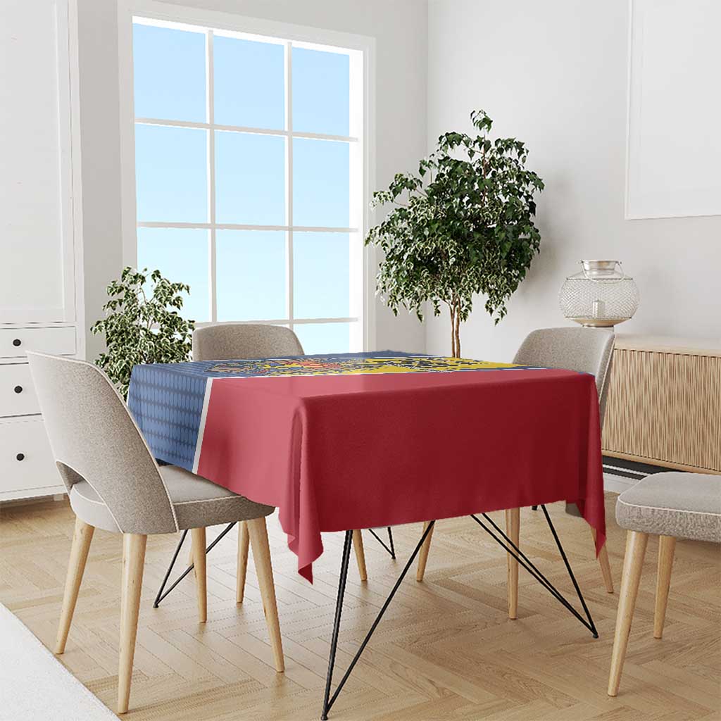 Personalized Moldova Independence Day 1991 Tablecloth One People One Nation - Wonder Print Shop