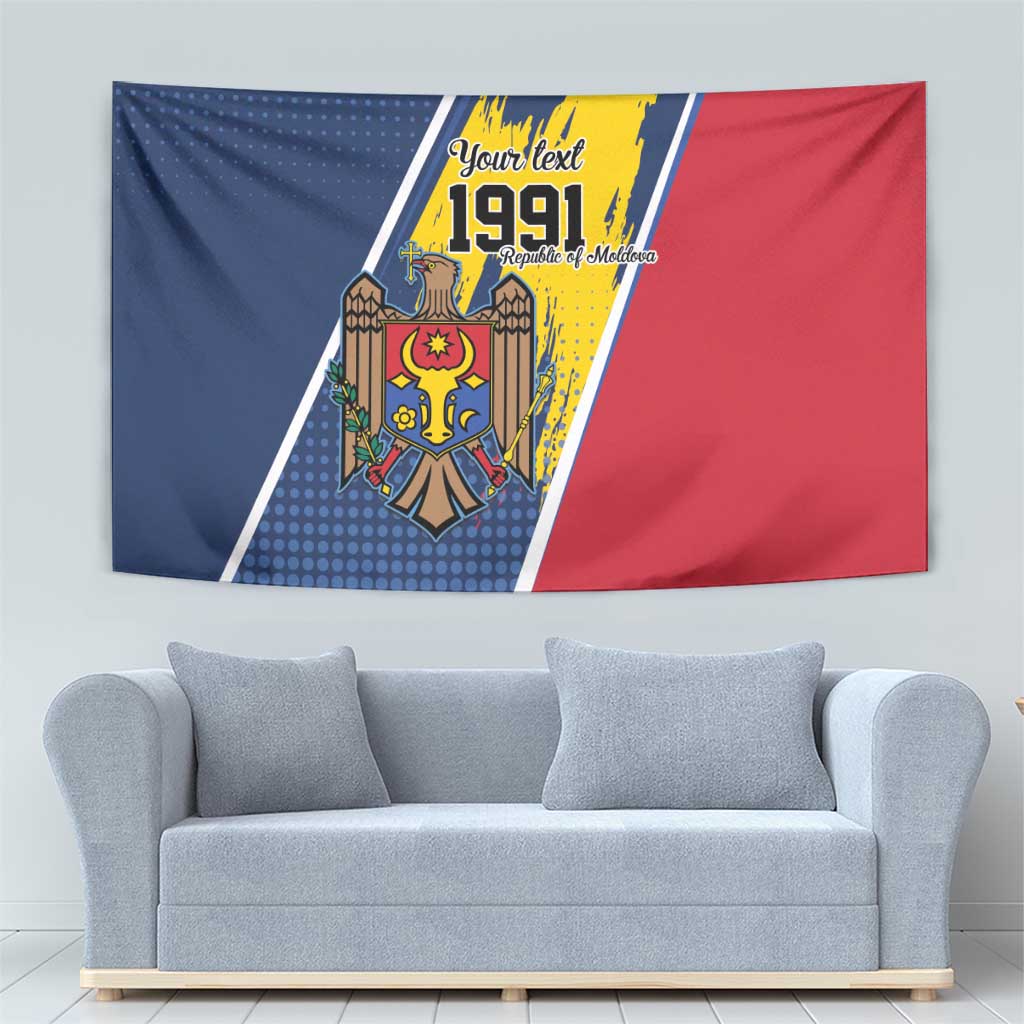 Personalized Moldova Independence Day 1991 Tapestry One People One Nation - Wonder Print Shop