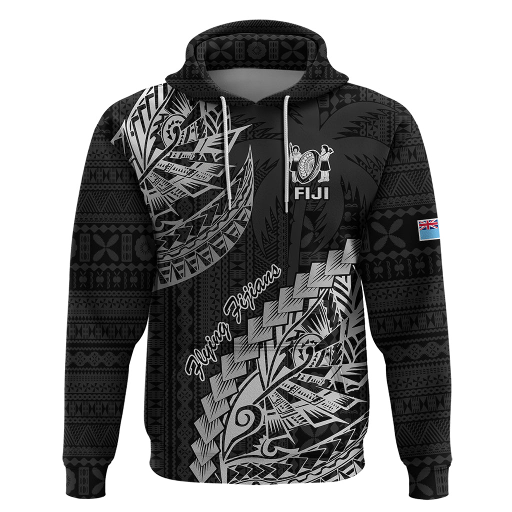 Fiji Rugby Hoodie Kaiviti Fijian Tribal World Cup Black - Wonder Print Shop