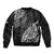 Fiji Rugby Sleeve Zip Bomber Jacket Kaiviti Fijian Tribal World Cup Black - Wonder Print Shop