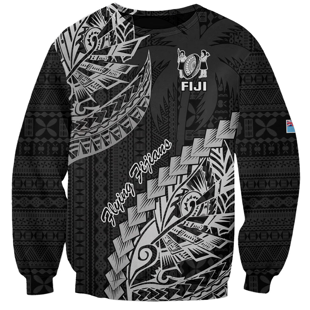 Fiji Rugby Sweatshirt Kaiviti Fijian Tribal World Cup Black - Wonder Print Shop