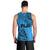 Fiji Rugby Men Tank Top Kaiviti Fijian Tribal World Cup Blue No1 - Wonder Print Shop