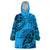 Fiji Rugby Wearable Blanket Hoodie Kaiviti Fijian Tribal World Cup Blue No1 - Wonder Print Shop