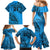 Custom Fiji Rugby Family Matching Mermaid Dress and Hawaiian Shirt Kaiviti Fijian Tribal World Cup Blue No1 LT9 - Wonder Print Shop