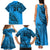 Custom Fiji Rugby Family Matching Tank Maxi Dress and Hawaiian Shirt Kaiviti Fijian Tribal World Cup Blue No1 - Wonder Print Shop