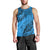 Custom Fiji Rugby Men Tank Top Kaiviti Fijian Tribal World Cup Blue No1 - Wonder Print Shop