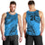 Custom Fiji Rugby Men Tank Top Kaiviti Fijian Tribal World Cup Blue No1 - Wonder Print Shop