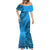 Custom Fiji Rugby Mermaid Dress Kaiviti Fijian Tribal World Cup Blue No1 - Wonder Print Shop