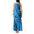 Custom Fiji Rugby Tank Maxi Dress Kaiviti Fijian Tribal World Cup Blue No1 - Wonder Print Shop