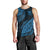 Fiji Rugby Men Tank Top Kaiviti Fijian Tribal World Cup Blue No2 - Wonder Print Shop