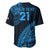 Custom Fiji Rugby Baseball Jersey Kaiviti Fijian Tribal World Cup Blue No2 LT9 - Wonder Print Shop