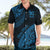 Custom Fiji Rugby Hawaiian Shirt Kaiviti Fijian Tribal World Cup Blue No2 - Wonder Print Shop