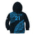 Custom Fiji Rugby Kid Hoodie Kaiviti Fijian Tribal World Cup Blue No2 - Wonder Print Shop