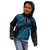 Custom Fiji Rugby Kid Hoodie Kaiviti Fijian Tribal World Cup Blue No2 - Wonder Print Shop