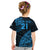 Custom Fiji Rugby Kid T Shirt Kaiviti Fijian Tribal World Cup Blue No2 - Wonder Print Shop