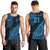 Custom Fiji Rugby Men Tank Top Kaiviti Fijian Tribal World Cup Blue No2 - Wonder Print Shop