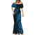 Custom Fiji Rugby Mermaid Dress Kaiviti Fijian Tribal World Cup Blue No2 - Wonder Print Shop