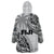 Fiji Rugby Wearable Blanket Hoodie Kaiviti Fijian Tribal World Cup White - Wonder Print Shop