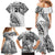 Custom Fiji Rugby Family Matching Mermaid Dress and Hawaiian Shirt Kaiviti Fijian Tribal World Cup White LT9 - Wonder Print Shop