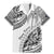 Custom Fiji Rugby Family Matching Mermaid Dress and Hawaiian Shirt Kaiviti Fijian Tribal World Cup White LT9 - Wonder Print Shop