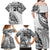 Custom Fiji Rugby Family Matching Off Shoulder Maxi Dress and Hawaiian Shirt Kaiviti Fijian Tribal World Cup White LT9 - Wonder Print Shop