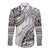 Custom Fiji Rugby Long Sleeve Button Shirt Kaiviti Fijian Tribal World Cup White - Wonder Print Shop