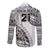 Custom Fiji Rugby Long Sleeve Button Shirt Kaiviti Fijian Tribal World Cup White - Wonder Print Shop