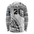 Custom Fiji Rugby Long Sleeve Shirt Kaiviti Fijian Tribal World Cup White - Wonder Print Shop