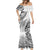 Custom Fiji Rugby Mermaid Dress Kaiviti Fijian Tribal World Cup White - Wonder Print Shop