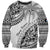 Custom Fiji Rugby Sweatshirt Kaiviti Fijian Tribal World Cup White - Wonder Print Shop