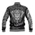 New Zealand Rugby Baseball Jacket Silver Fern All Black Mix Ta Moko White Style LT9 - Wonder Print Shop