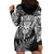 New Zealand Rugby Hoodie Dress Silver Fern All Black Mix Ta Moko White Style - Wonder Print Shop