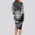 New Zealand Rugby Long Sleeve Bodycon Dress Silver Fern All Black Mix Ta Moko White Style - Wonder Print Shop