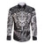 New Zealand Rugby Long Sleeve Button Shirt Silver Fern All Black Mix Ta Moko White Style - Wonder Print Shop