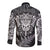 New Zealand Rugby Long Sleeve Button Shirt Silver Fern All Black Mix Ta Moko White Style - Wonder Print Shop