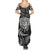 New Zealand Rugby Summer Maxi Dress Silver Fern All Black Mix Ta Moko White Style - Wonder Print Shop