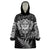 New Zealand Rugby Wearable Blanket Hoodie Silver Fern All Black Mix Ta Moko White Style - Wonder Print Shop